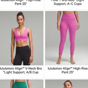Lululemon Hot Pink Sports Bra & Leggings